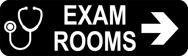 Exam Rooms Right Sign