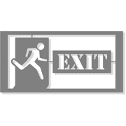 Exit Icon 4" x 8" Stencil