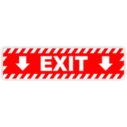 Down Arrows Exit 6" x 24" Vinyl Decal