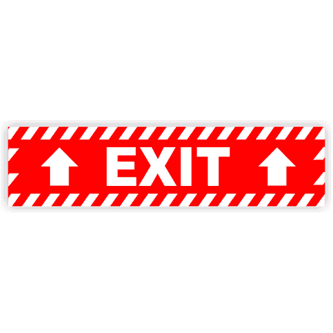 Up Arrows Exit 6" x 24" Vinyl Decal