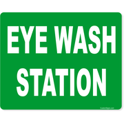Eye Wash Station 8" x 10" Full Color Sign 