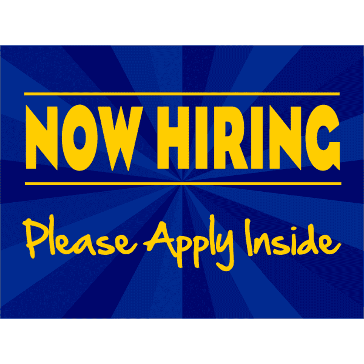 Fancy Now Hiring Sign