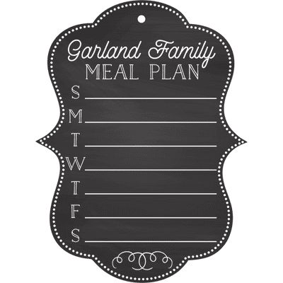 Fancy Personalized Meal Plan Chalkboard