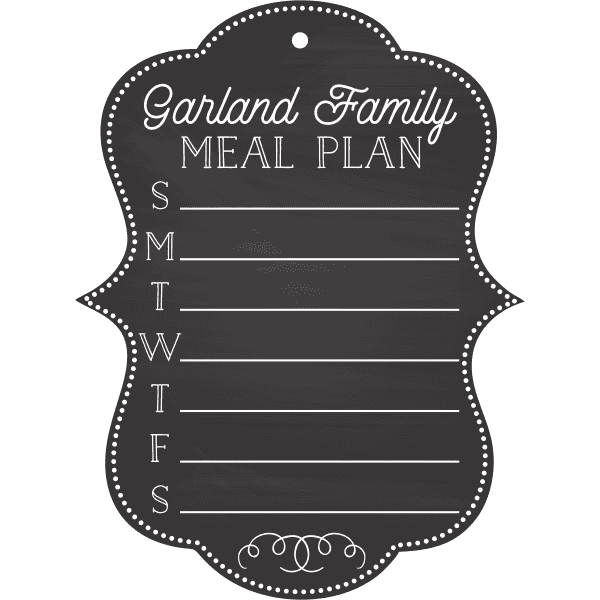 Fancy Personalized Meal Plan Chalkboard