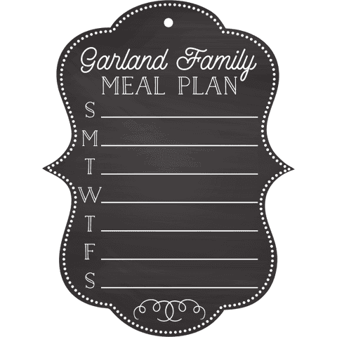 Fancy Personalized Meal Plan Chalkboard