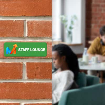 2"x6" Custom Plastic Sign, Full Color, Indoor/Outdoor (Horizontal) - alternate view