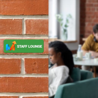 2"x6" Custom Plastic Sign, Full Color, Indoor/Outdoor (Horizontal) - alternate view
