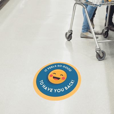 It Feels So Good To Have You Back Business Reopening Floor Decal - alternate view