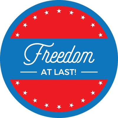 Freedom At Last Business Reopening Floor Decal