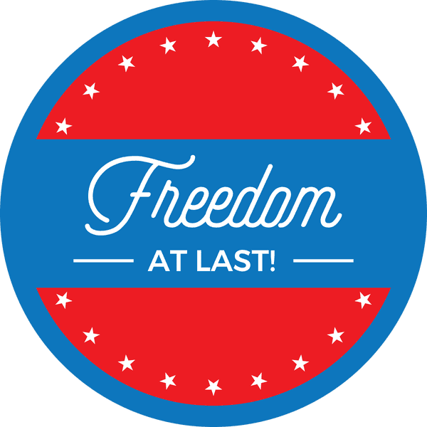 Freedom At Last Business Reopening Floor Decal
