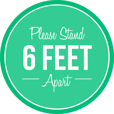 Please Stand 6 Feet Apart Business Reopening Floor Decal