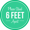 Please Stand 6 Feet Apart Business Reopening Floor Decal