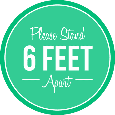 Please Stand 6 Feet Apart Business Reopening Floor Decal