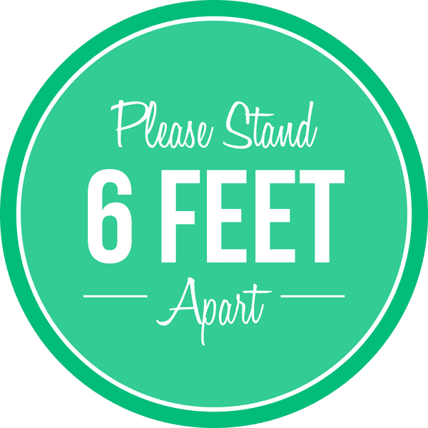 Please Stand 6 Feet Apart Business Reopening Floor Decal