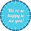 We're So Happy to See You Business Reopening Floor Decal