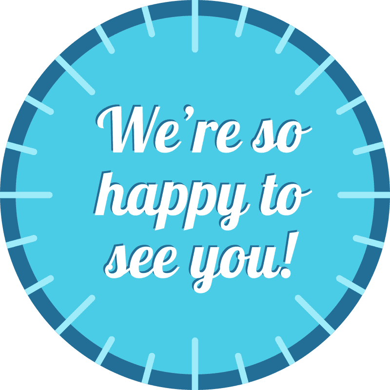 We're So Happy to See You Business Reopening Floor Decal