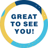 Great to See You Aqua Set Business Reopening Floor Decal