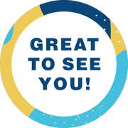 Great to See You Aqua Set Business Reopening Floor Decal