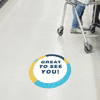 Great to See You Aqua Set Business Reopening Floor Decal