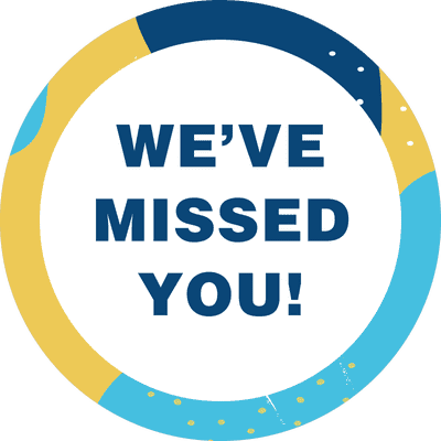 We've Missed You Aqua Set Business Reopening Floor Decal