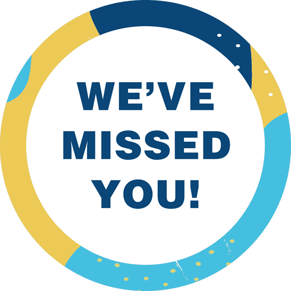 We've Missed You Aqua Set Business Reopening Floor Decal