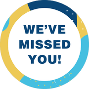 We've Missed You Aqua Set Business Reopening Floor Decal