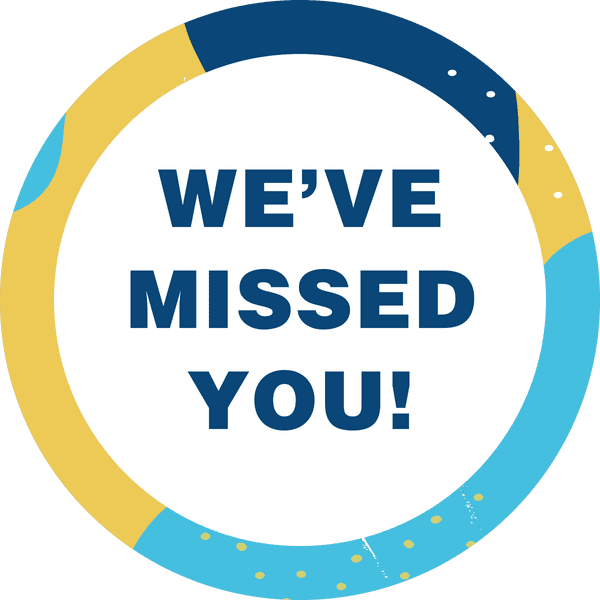 We've Missed You Aqua Set Business Reopening Floor Decal
