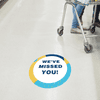 We've Missed You Aqua Set Business Reopening Floor Decal