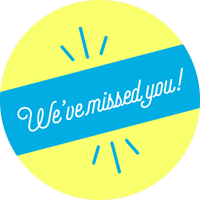 We've Missed You Script Set Business Reopening Floor Decal