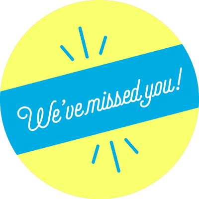 We've Missed You Script Set Business Reopening Floor Decal
