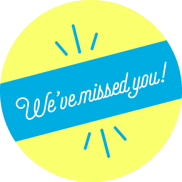 We've Missed You Script Set Business Reopening Floor Decal