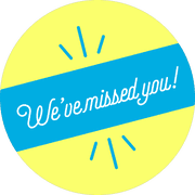 We've Missed You Script Set Business Reopening Floor Decal