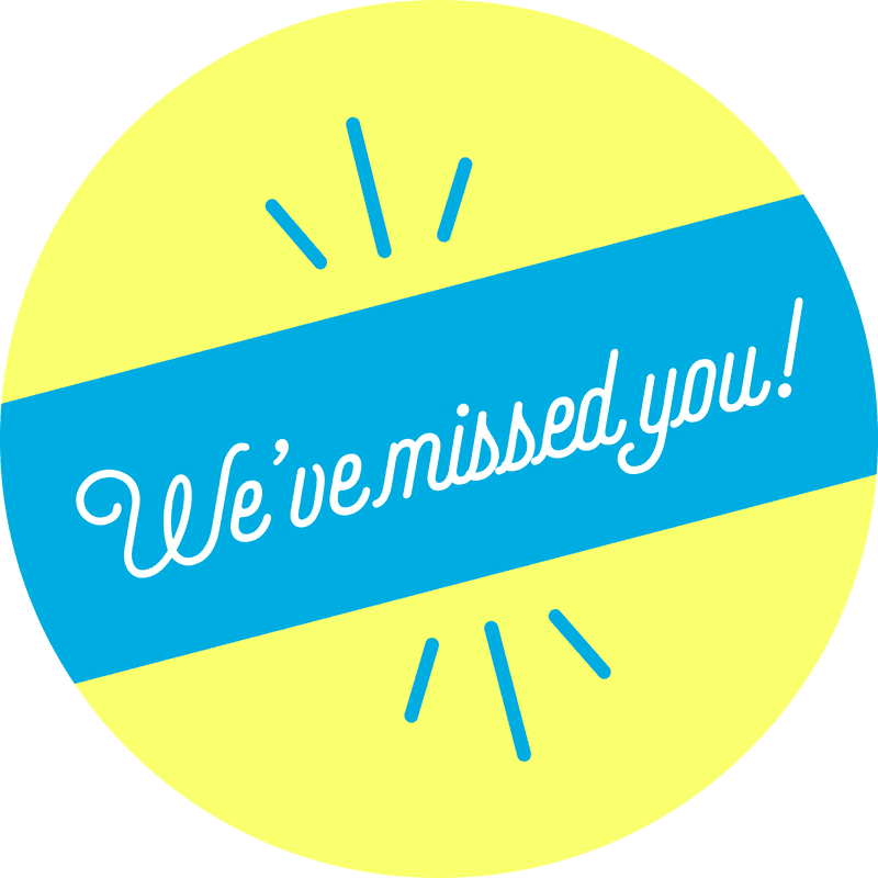 We've Missed You Script Set Business Reopening Floor Decal