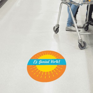 It's Great to See You Spanish Set Business Reopening Floor Decal