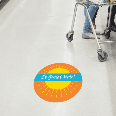 It's Great to See You Spanish Set Business Reopening Floor Decal - alternate view