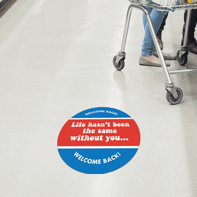 Life Hasn't Been the Same Without You Business Reopening Floor Decal - alternate view