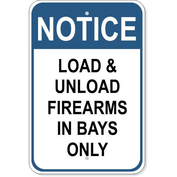Firearms Bays Notice 18" x 12" Aluminum Sign 