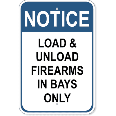 Firearms Bays Notice Aluminum Sign | 18" x 12"