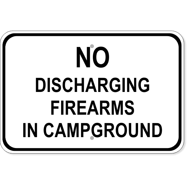 Firearms Campground 12" x 18" Aluminum Sign 