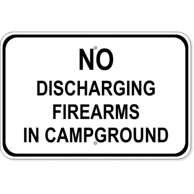 Firearms Campground Aluminum Sign | 12" x 18"