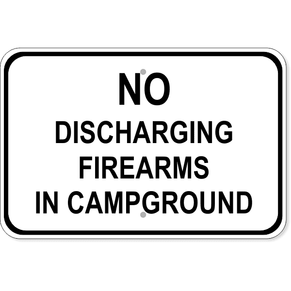 Firearms Campground 12" x 18" Aluminum Sign