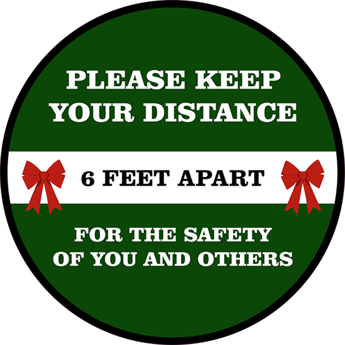 Christmas Bows Vinyl Floor Decal