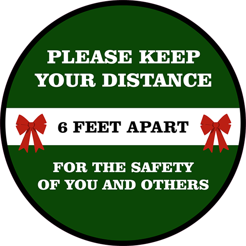 Christmas Bows Vinyl Floor Decal