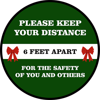 Christmas Bows Vinyl Floor Decal