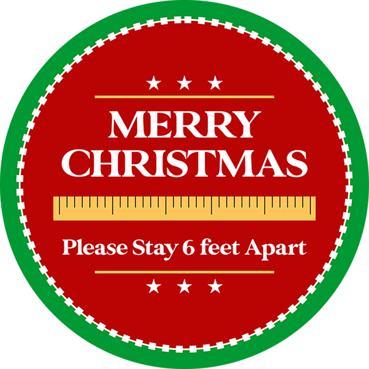 Merry Christmas School Vinyl Floor Decal