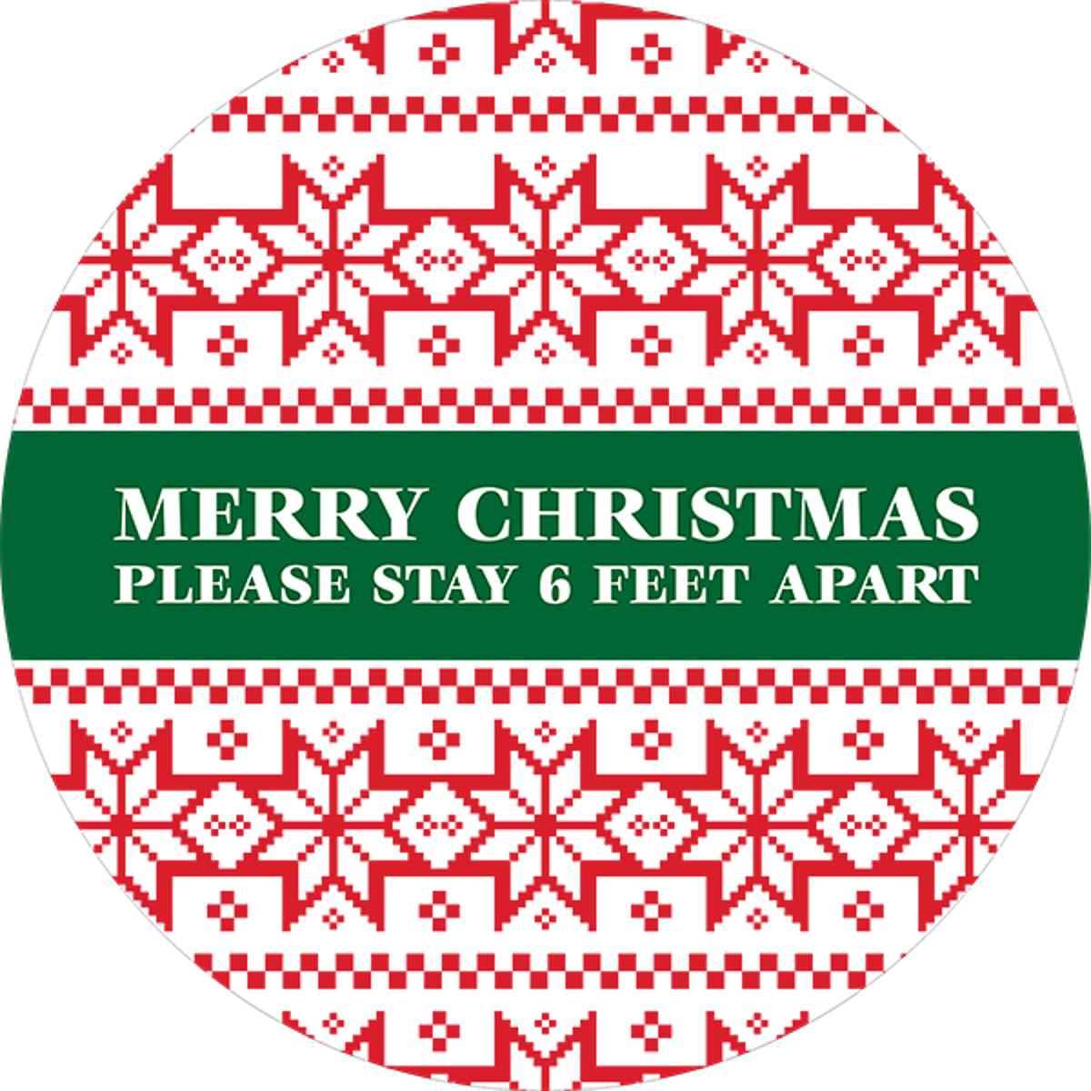 Christmas Nordic Pattern Vinyl Floor Decal