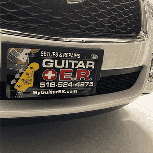 Logo Custom License Plate on Front of Car