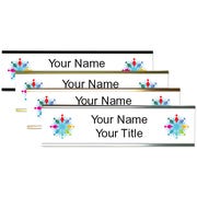 Double Logo Full Color 2" x 8" Wall Plate with Holder