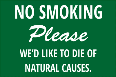 Funny Custom No Smoking Please Engraved Sign