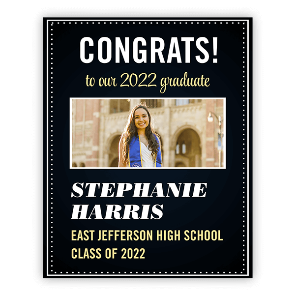 Graduation Elegant 2' x 3' Vertical Banner